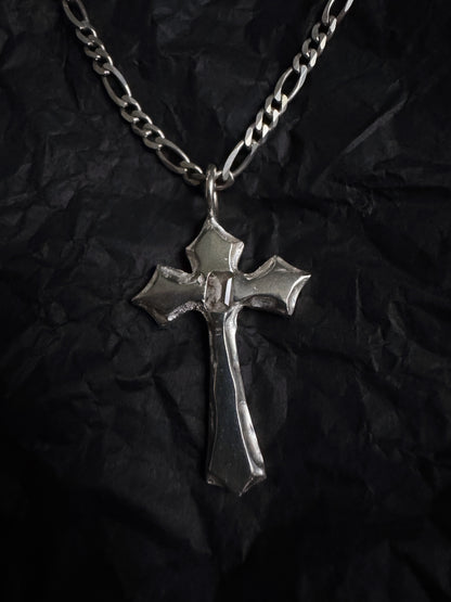 melted cross pendant (made to order)