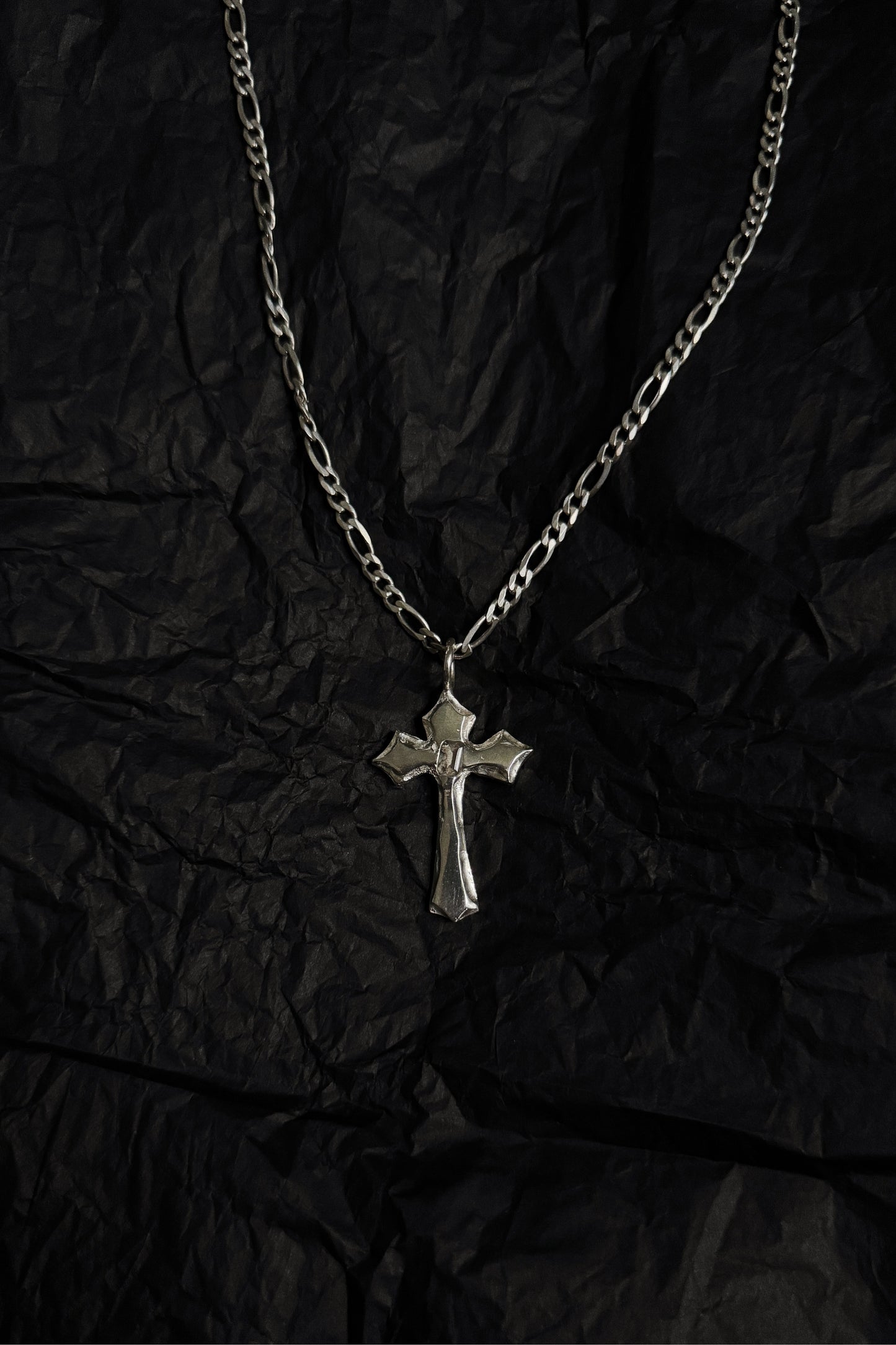 melted cross pendant (made to order)