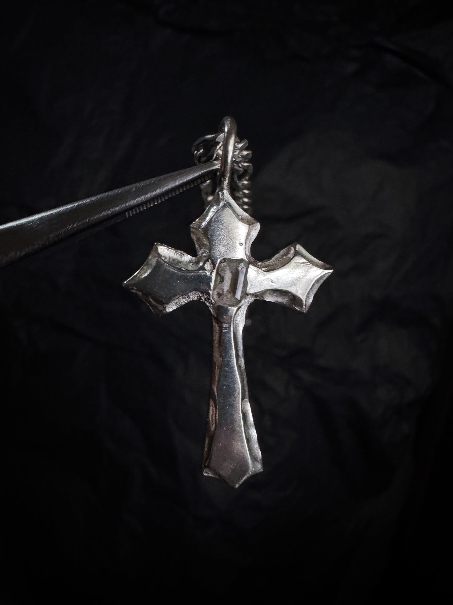 melted cross pendant (made to order)