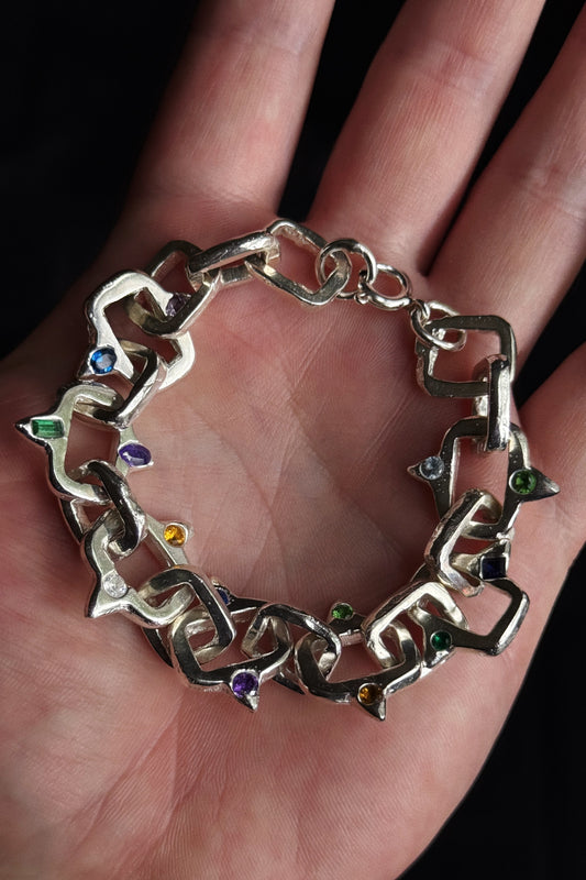 ready to ship / spiked chain bracelet